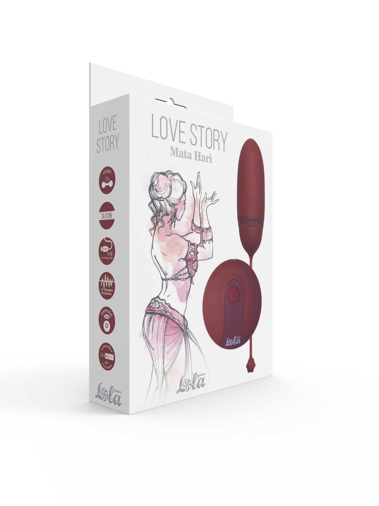 виброяйцо на пульте управления love story mata hari wine red 1800-03lola в СПб