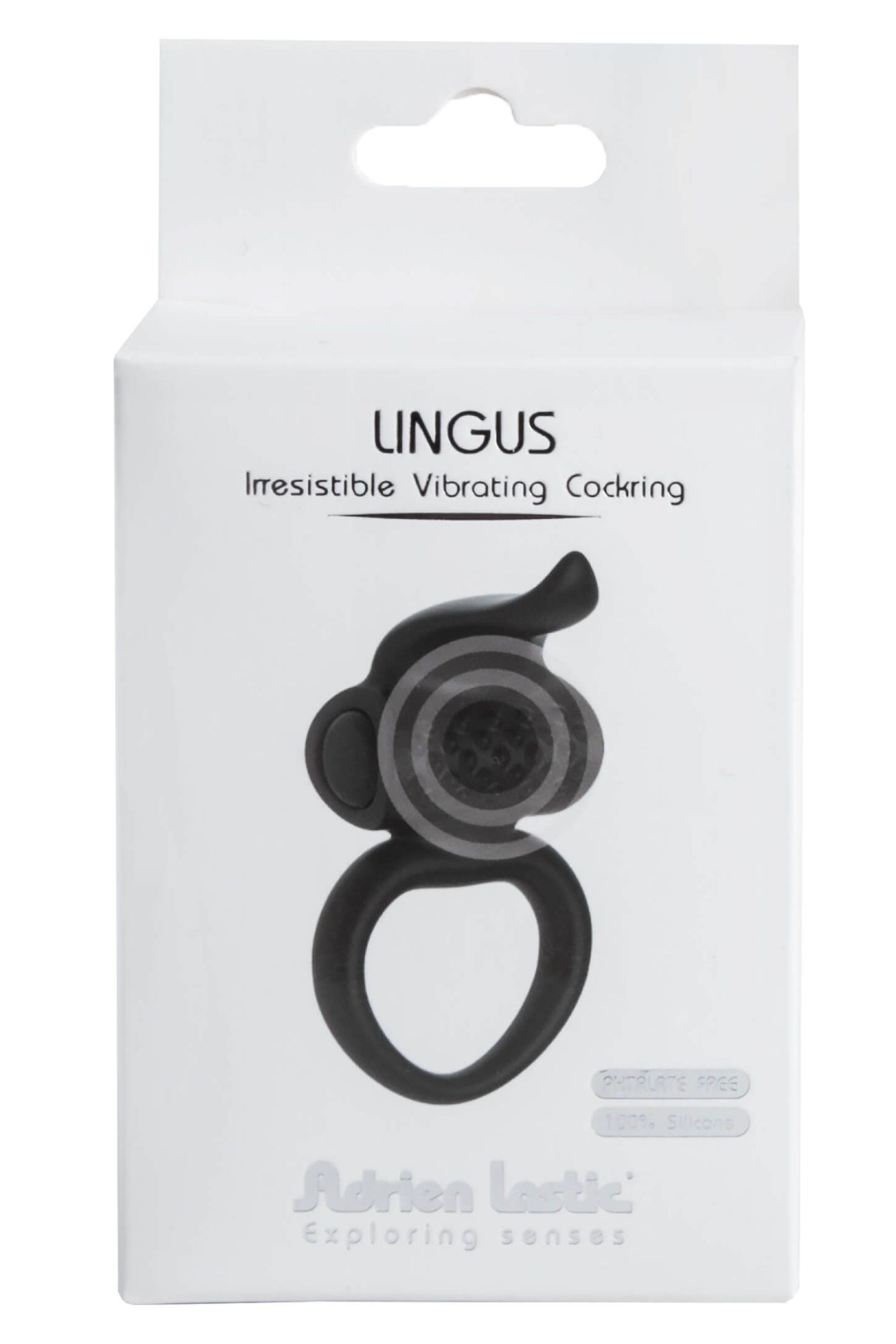 виброкольцо adrien lastic lingus, черное в СПб