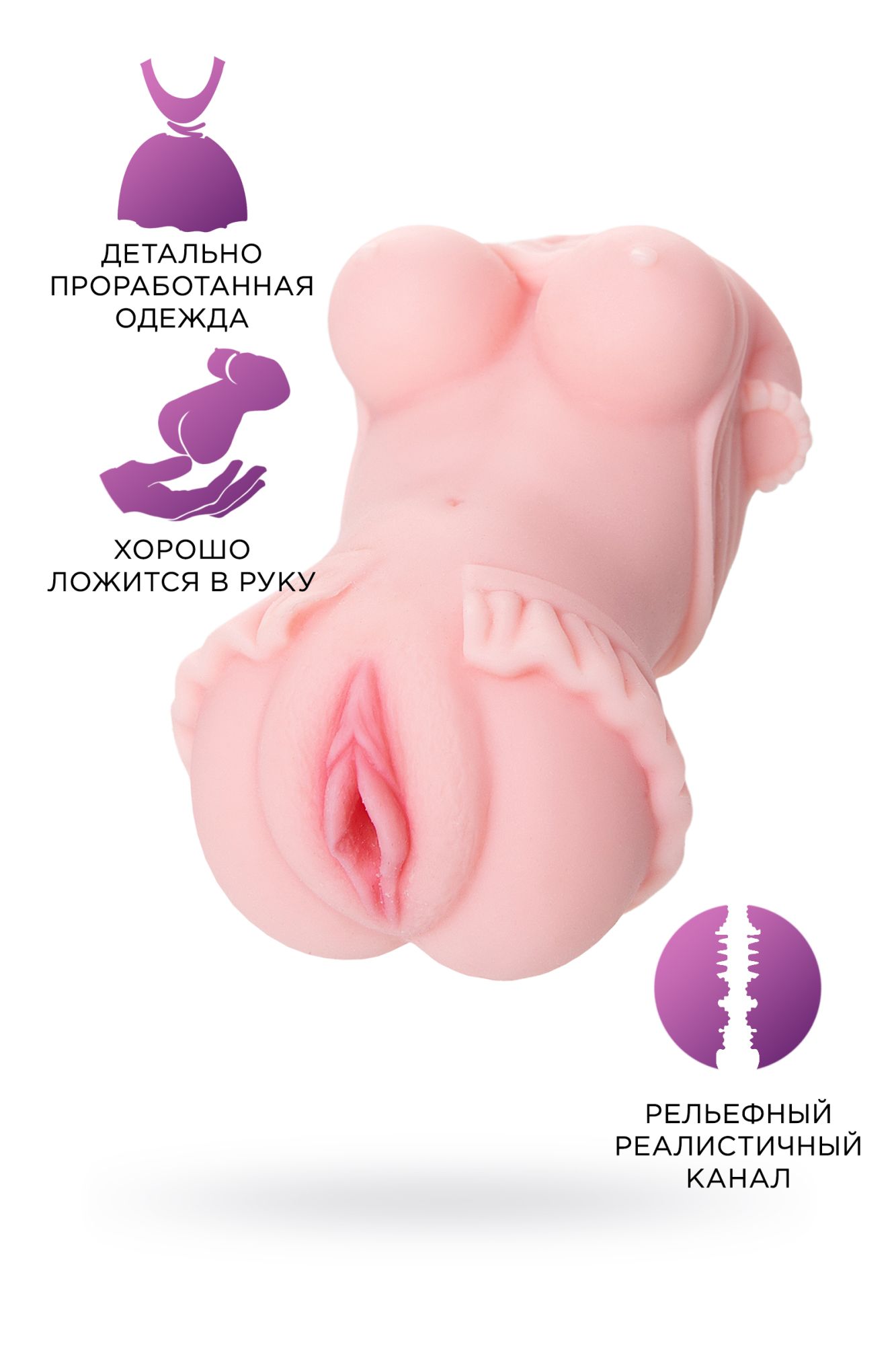 мастурбатор реалистичный toyfa juicy pussy little flower, tpe, телесный, 11,5 см в СПб