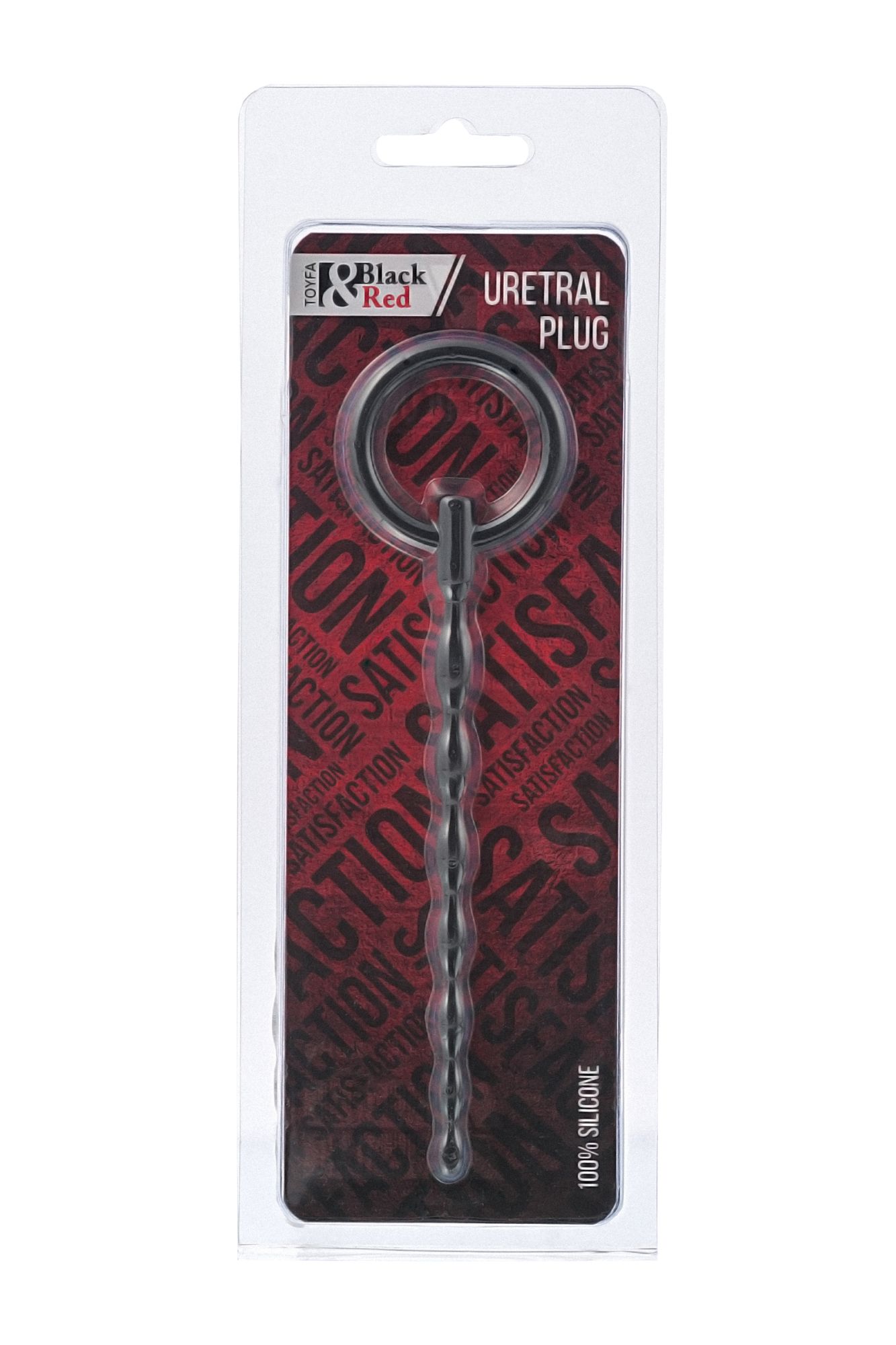 уретральный плаг black & red by toyfa, силикон, чёрный, 16 см в СПб