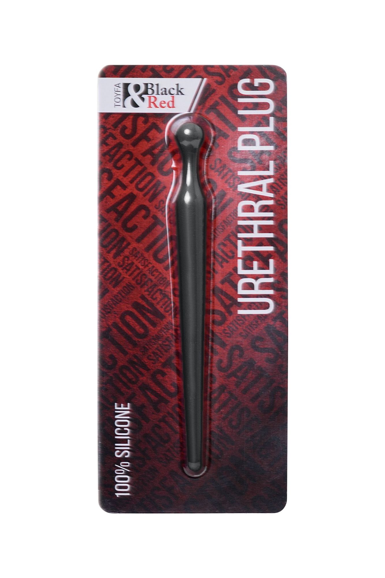 уретральный плаг black&red by toyfa, силикон, черный, 10 см в СПб