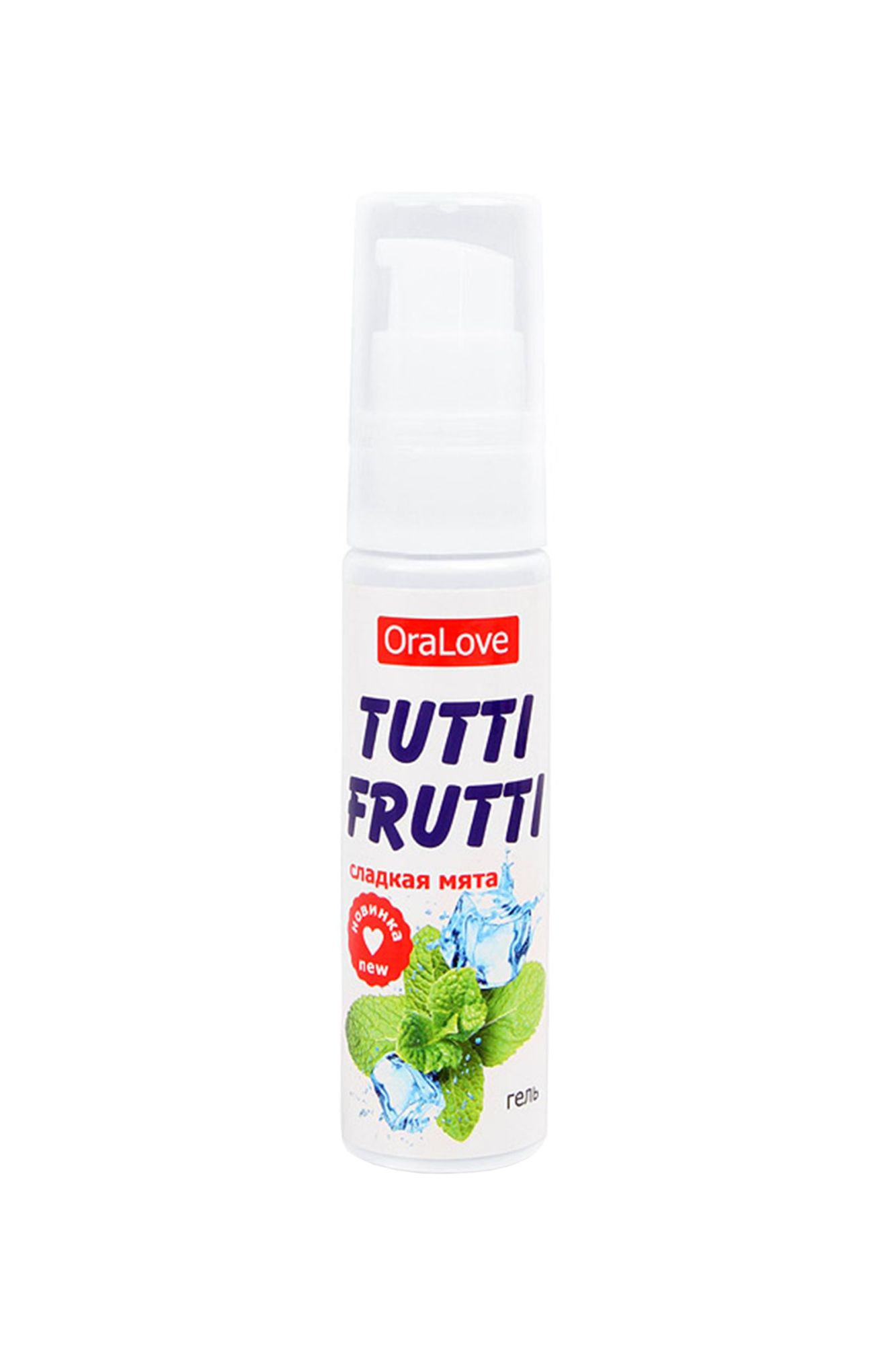 съедобная гель-смазка tutti-frutti для орального секса со вкусом сладкой мяты 30г в СПб