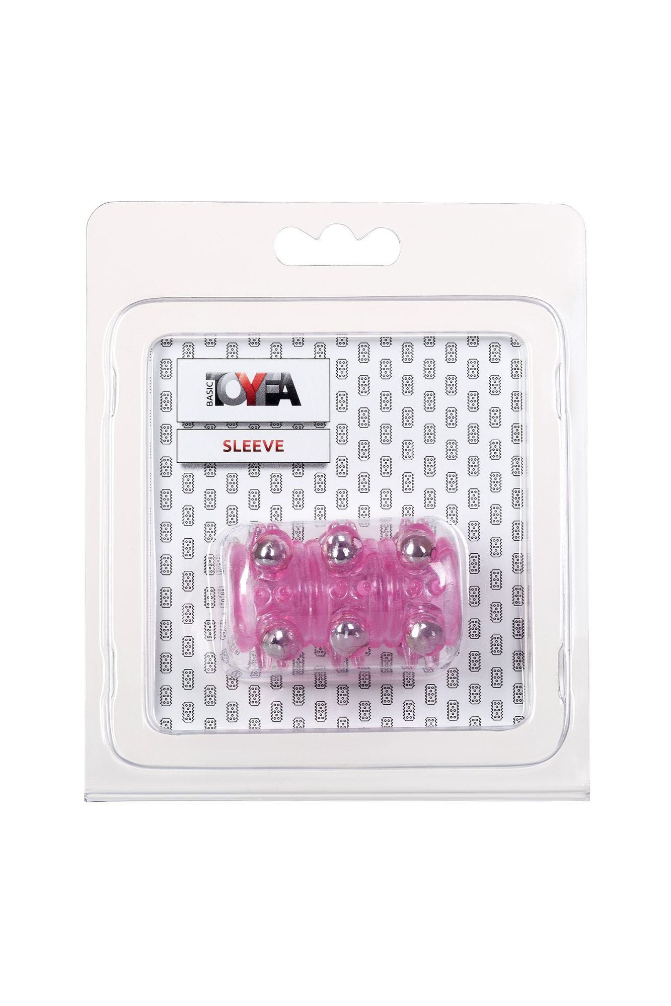 насадка с бусинками toyfa, tpe, розовая, 5 см в СПб