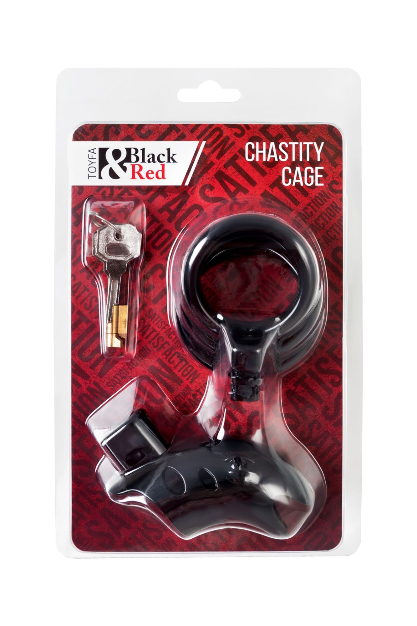 пояс верности мужской black&red by toyfa, abs пластик, черный, 10 см в СПб