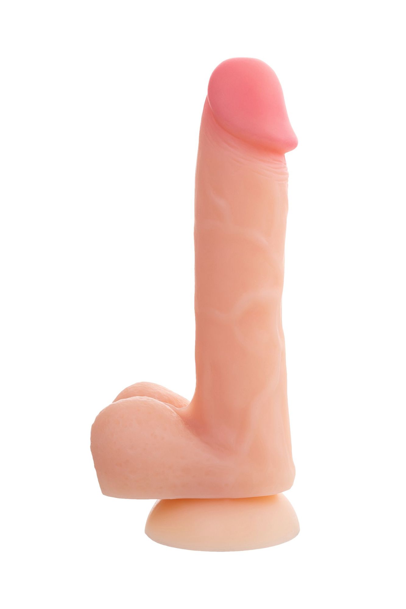 фаллоимитатор realstick silicone hugh j, телесный, 20,5 см в СПб