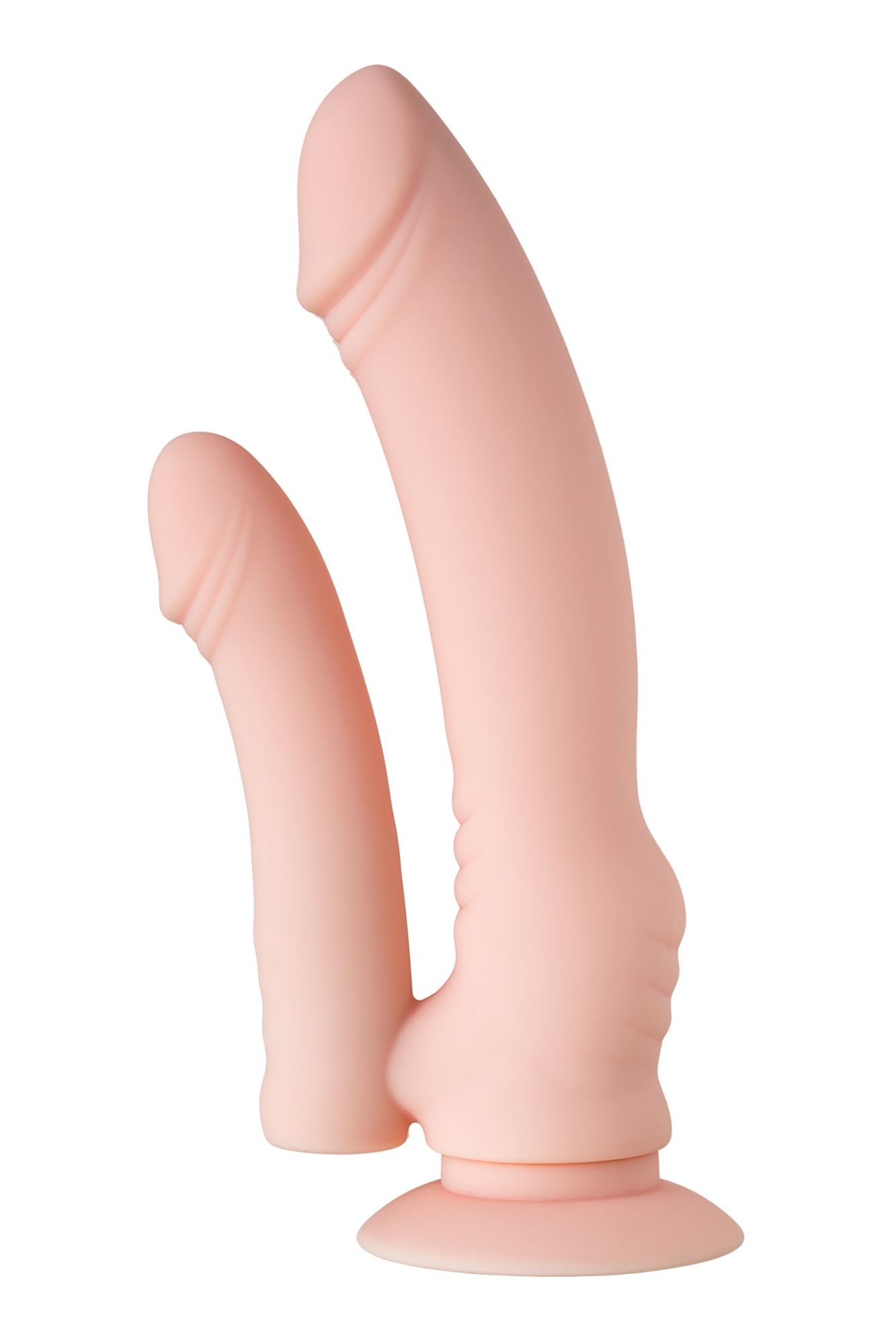 реалистичный фаллоимитатор a-toys by toyfa twint, силикон, телесный, 19,5 см в СПб